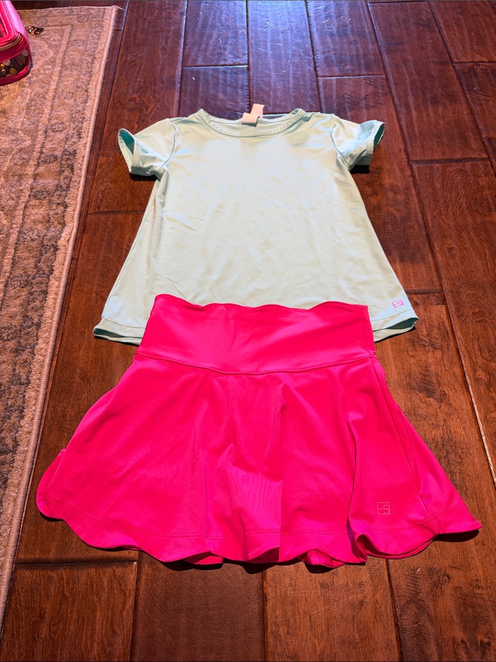 Girls' Performance Skort Set in Hot Pink & Light Mint - [Brand]